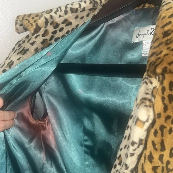 Vintage 1960’s Joseph Ribkoff Leopard Print Faux Fur Coat